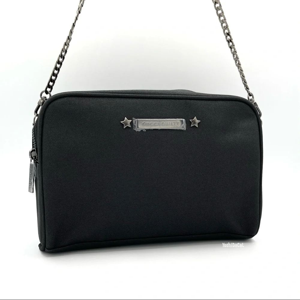 🆕 Gucci Guilty Beauty Cosmetic Case to Crossbody Bag Purse, Black, New Handbag - Picture 6 of 10